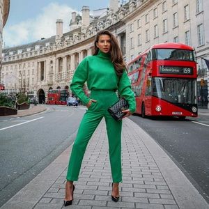 Last🔥Zara high waisted pants bloggers fav